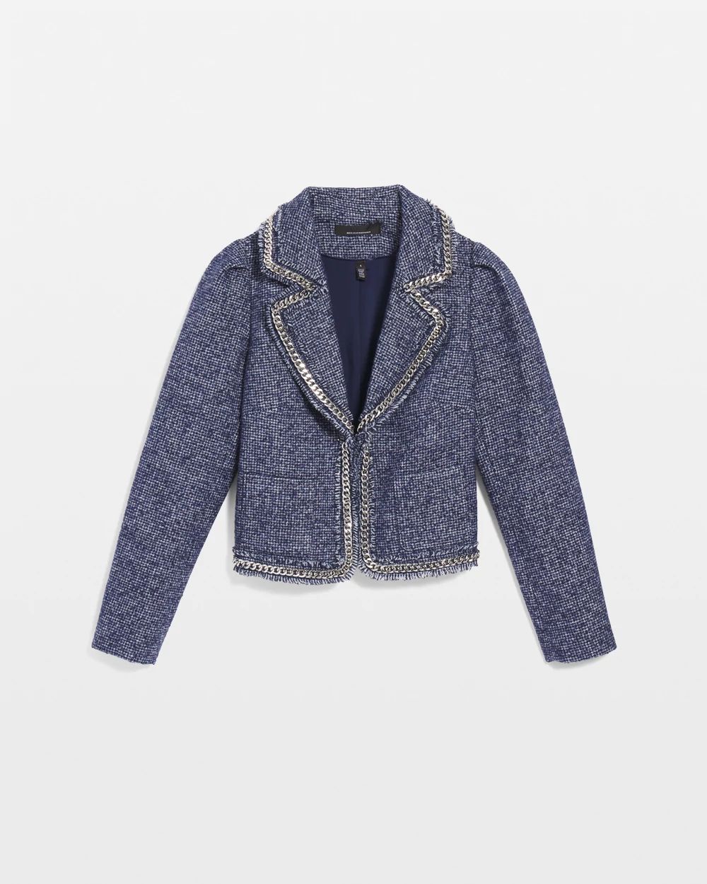 Chain Trim Tweed Jacket | White House Black Market